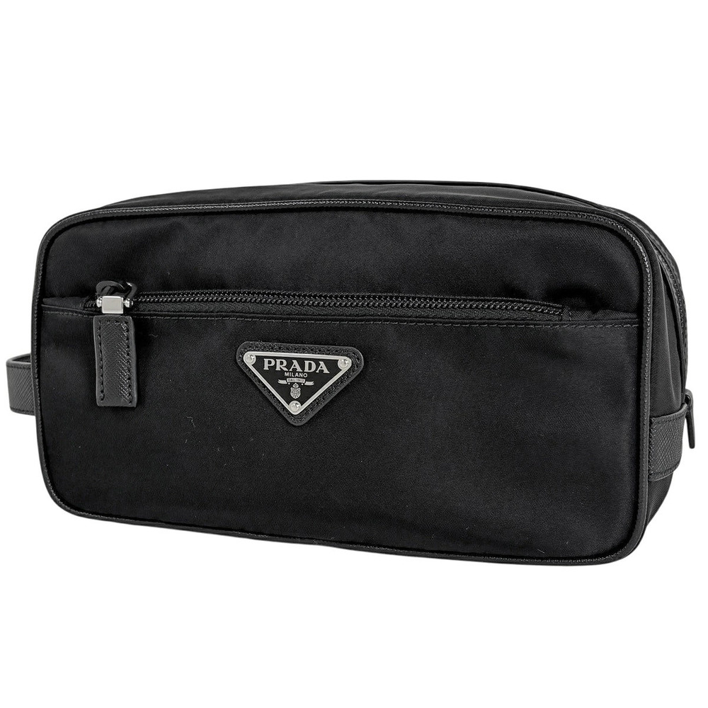 Prada Plate Shoulder Bag Nero Black